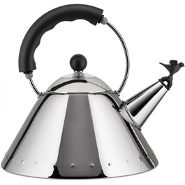 Чайник со свистком 22х22,5х23 см черный Kettle Alessi