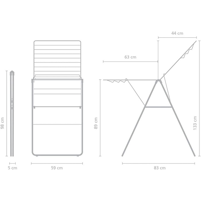 Сушилка для белья напольная 20 м White Наngon Brabantia