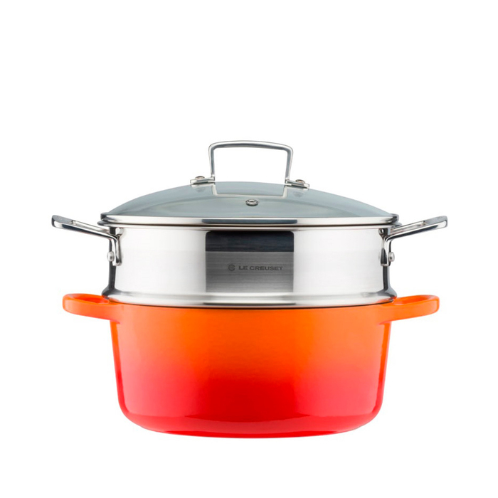 Паровая вставка со стеклянной крышкой 24 см Metal Le Creuset