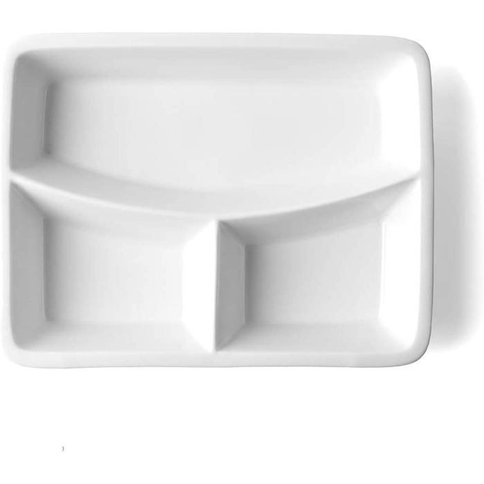 Прямоугольные тарелки для барбекю Holst Porcelain Value Pack, 3-секционные, 6 предметов