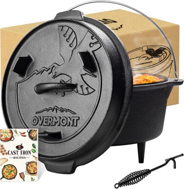 Чугунная голландская печь 5,6 л Black Overmont