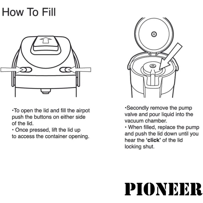 Термос-кофейник Pioneer Airpot SS50HC из нержавеющей стали, 5 л