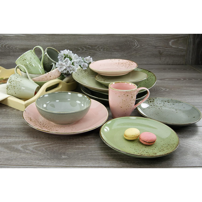 Столовый сервиз из керамогранита на 4 человека 16 предметов Nature Collection Mediterranean CreaTable