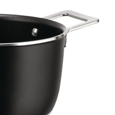 Кастрюля с двумя ручками 20 см, черная Pots & Pans Alessi