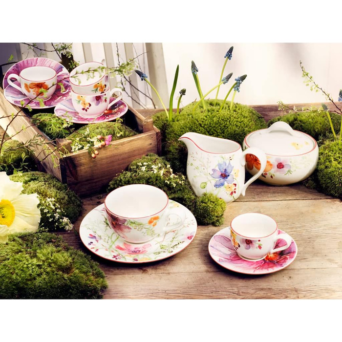 Фарфоровое кофейное блюдце Villeroy & Boch MARIEFLEUR, 16 см, 6 шт.