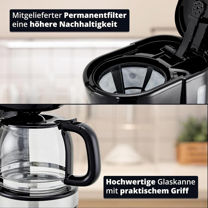 Кофемашина 1,5 л 1000 Вт Black KHG