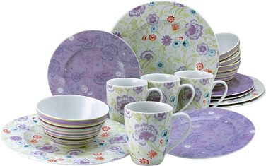 Столовый сервиз на 4 человека 16 предметов Oriental Series Lilac CreaTable
