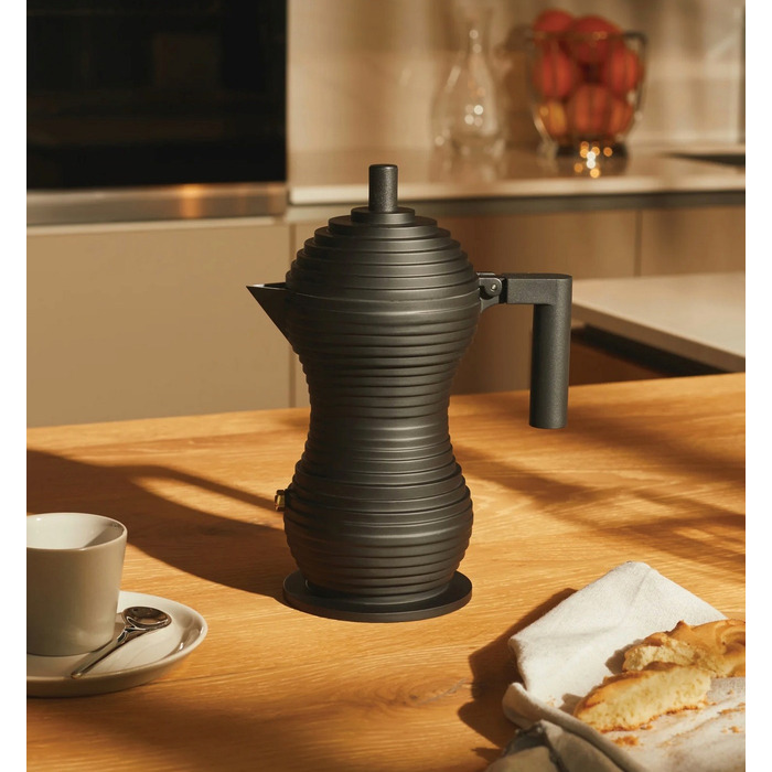 Кофеварка 150 мл черная Pulcina Alessi