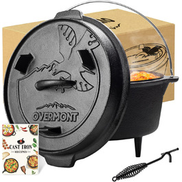Чугунная голландская печь 5,6 л Black Overmont