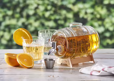 Диспенсер для напитков на подставке 1 л прозрачный Barrel Kilner
