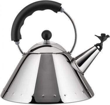 Чайник со свистком 22х22,5х23 см черный Kettle Alessi