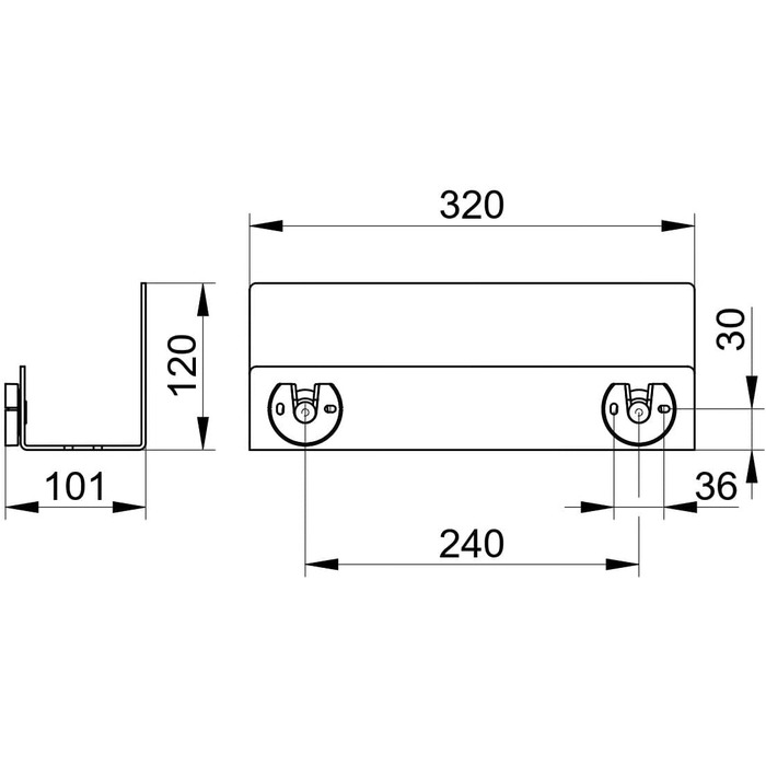 Полка для душа 32x9x12 см, настенная Keuco