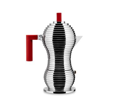 Кофеварка 150 мл металлик/красная Pulcina Alessi