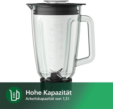 Настольный блендер Philips с технологией ProBlend Crush / 800 Вт / стеклянный контейнер 2 л /  3 скорости