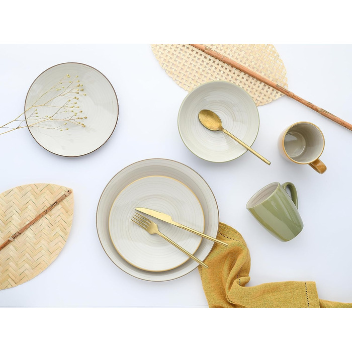 Столовый сервиз из керамогранита на 4 человека 16 предметов Bamboo Garden Series CreaTable