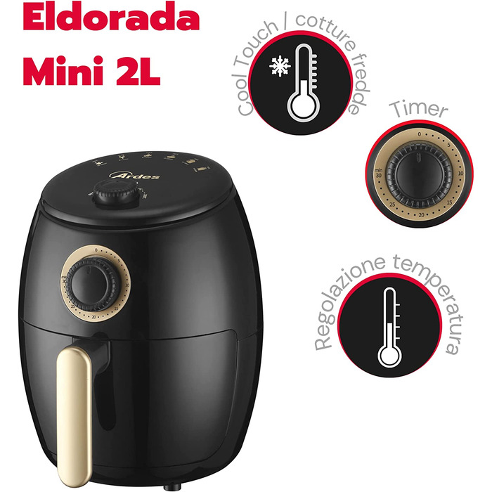 Фритюрница ARDES Eldorada Mini / 2 л / 1000 Вт