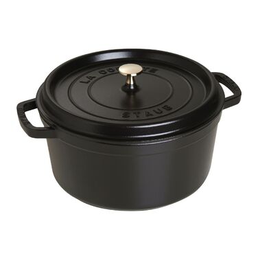 Кокот круглый 28 см, чёрный Staub