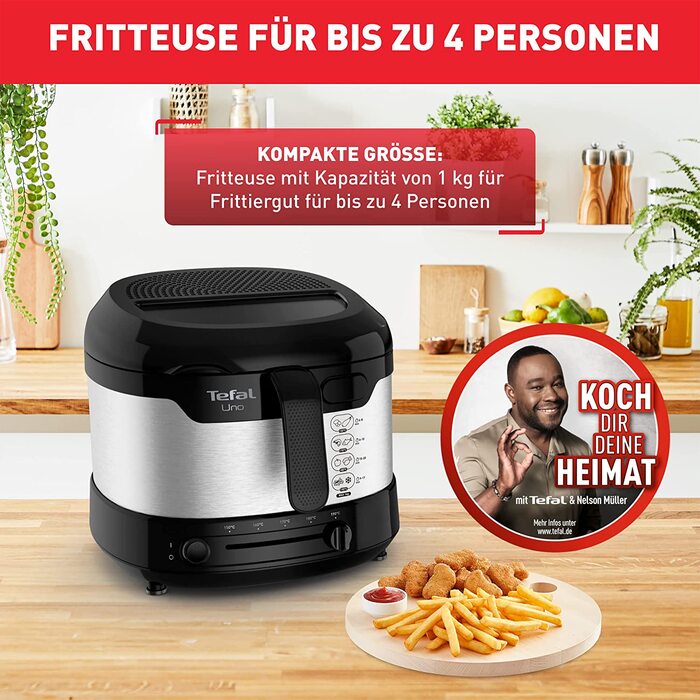 Фритюрница Tefal Uno M FF215D / 1,8 л / 1470 Вт