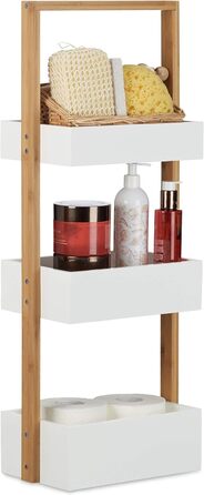 Полка для ванной комнаты с 3 корзинами 76 x 30 x 18,5 см Relaxdays