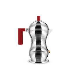 Кофеварка индукционная 0,15 л металлик/красная Pulcina Alessi