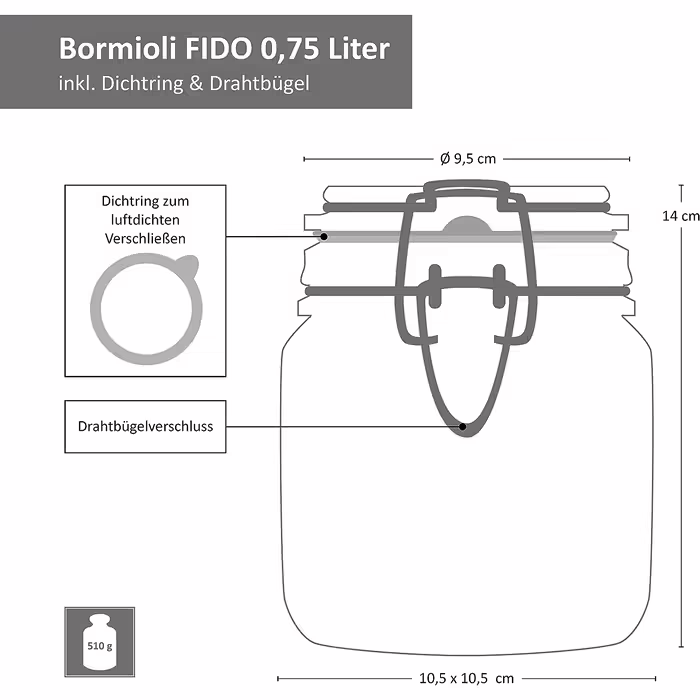 Набор из 6 баночек для специй Fido Bormioli Rocco