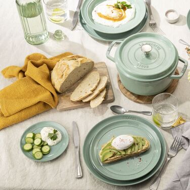 Тарелка 15 см sage green Dining Line Staub