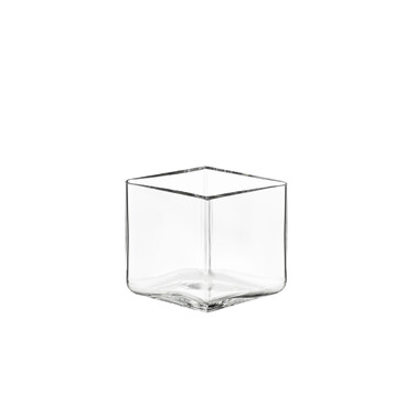 Ваза 8х11,5х11,5 см прозрачная Ruutu Iittala