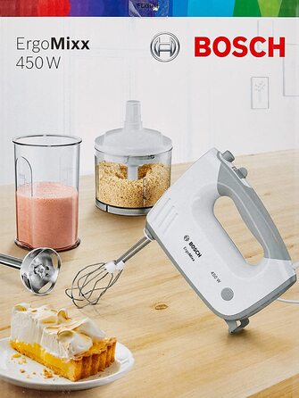 Ручной миксер Bosch MFQ36480 / 450 Вт / 5 скоростей / нержавеющая сталь