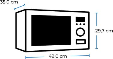 Микроволновая печь с грилем Exquisit MW8023-F-240DIG / 750 Вт / 23 л / 5 уровней мощности