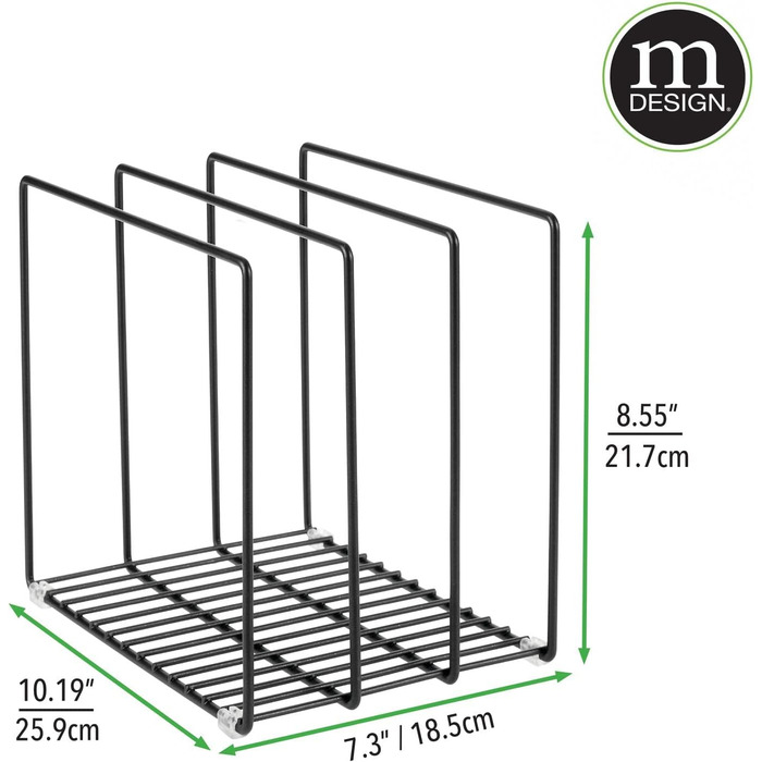 Подставка для посуды 10,2 х 7,3 х 8,6, черная mDesign