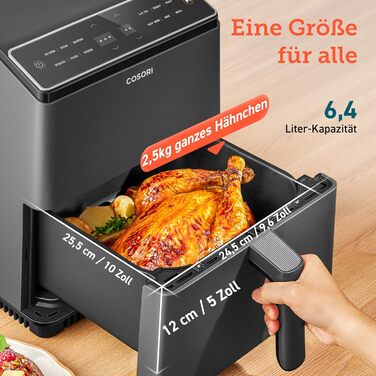 Фритюрница многофункциональная 6,4 л 1700 Вт XXL Dual Blaze COSORI