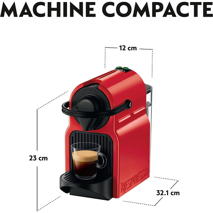 Капсульная кофемашина 0.7 л 1260 Вт, красная Nespresso Inissia YY1531FD Krups